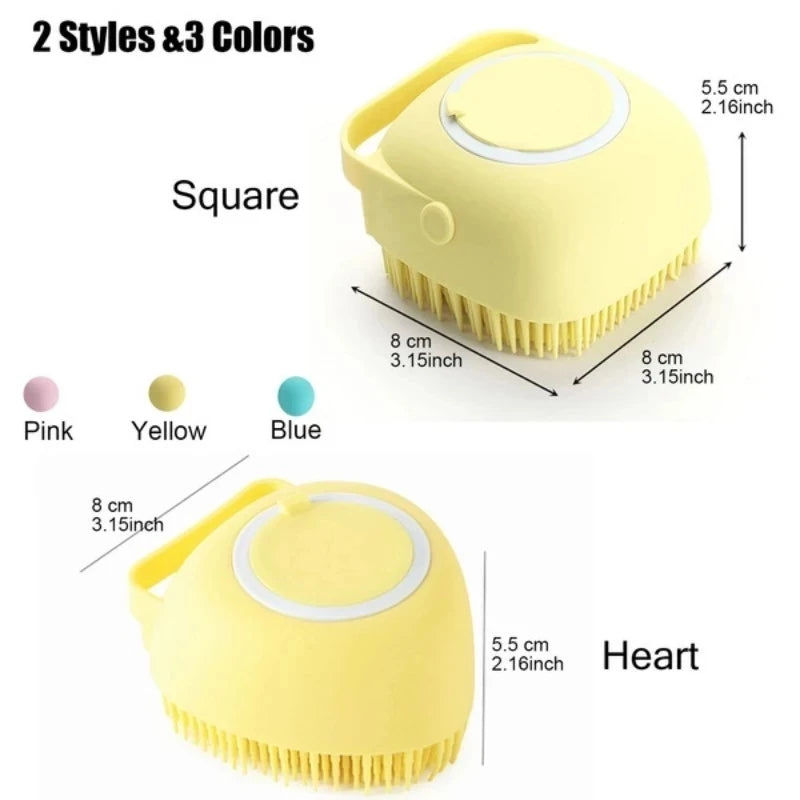 Silicone Bath Brush And Dispenser