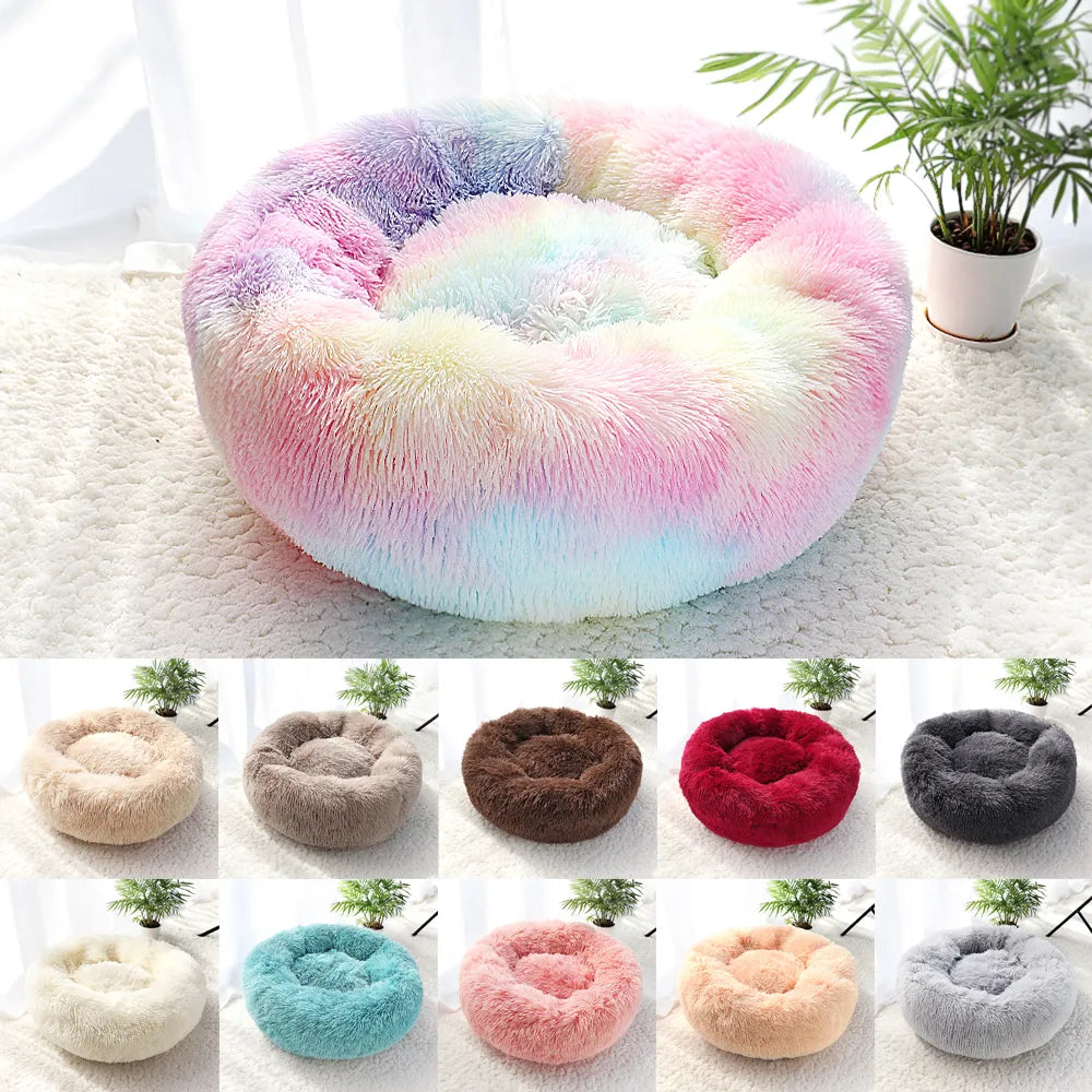 Round Plush Winter Bed