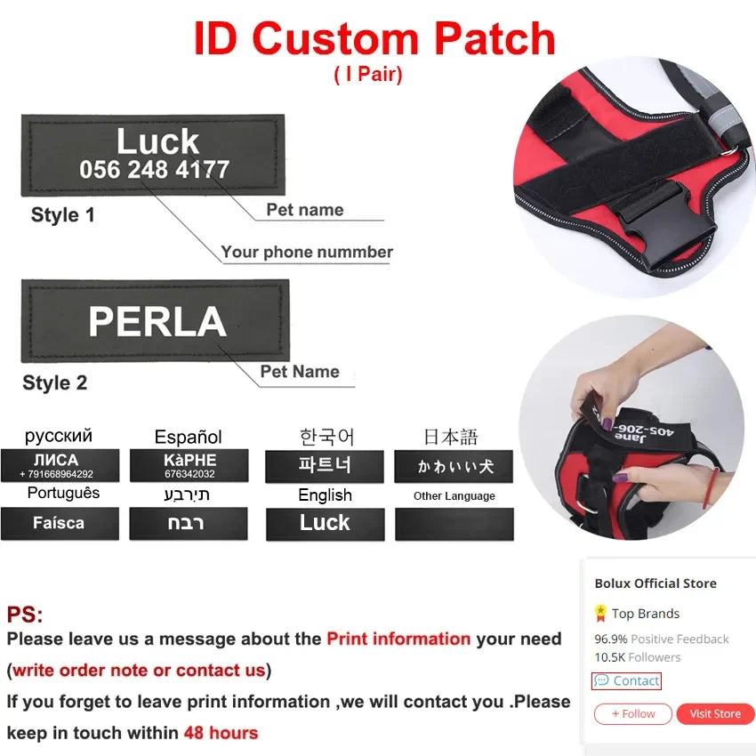NO PULL Reflective Harness