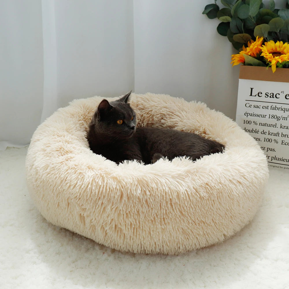 Round Plush Winter Bed