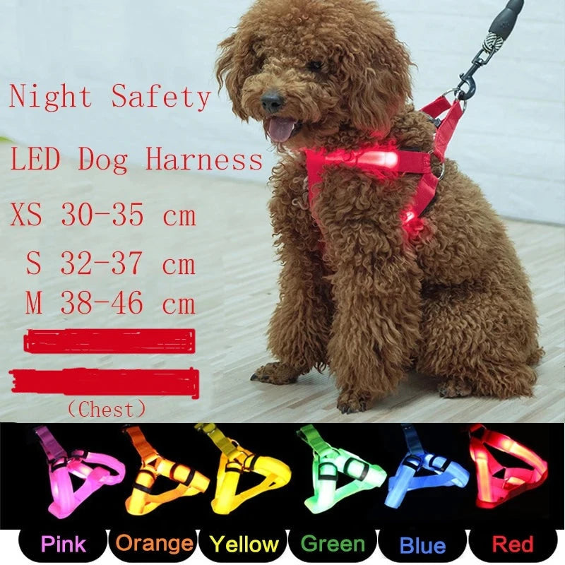 No Pull  Dog Harness LED Light Night Safety