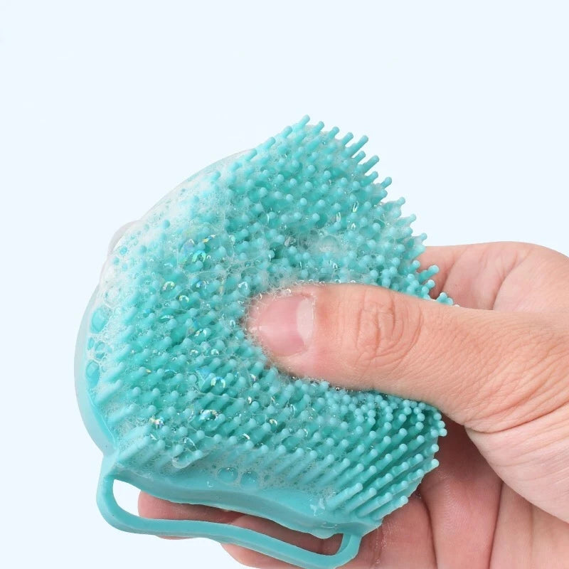 Silicone Bath Brush And Dispenser