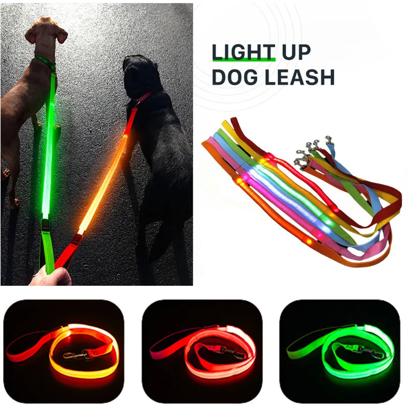 Rechargeable Glowing LED Dog Leash
